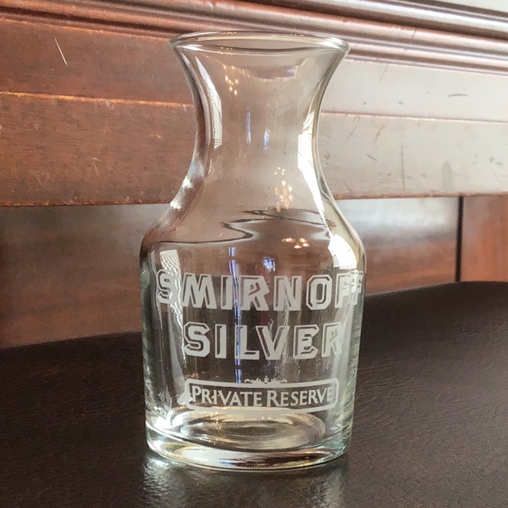 Vintage Smirnoff Silver Private Reserve Decanter, 4”